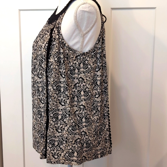 FatFace Nancy Inlay Floral Cami US 10 Nwot Black/Ivory - Picture 2 of 11